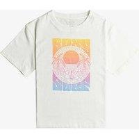 Roxy Girls Oversized Short Sleeve Tee - White