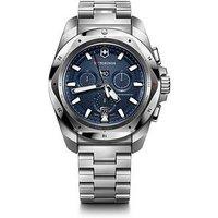 Victorinox I.N.O.X Chrono 43, Silver Stainless Steel Case And Bezel, Blue Dial, Silver Stainless Bracelet