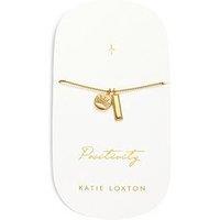 Katie Loxton Positivity Waterproof Gold Charm Bracelet