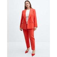 Mango Red Double Button Blazer