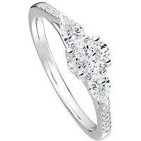 Created Brilliance Alissa 9Ct White Gold 0.75Ct Tw Lab Grown Diamond Engagement Ring