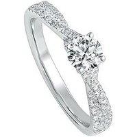 Created Brilliance Amie 9Ct White Gold 0.66Ct Tw Lab Grown Diamond Engagement Ring