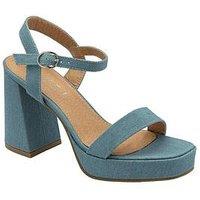 Ravel Moray Platform Denim Block Heeled Shoe - Denim