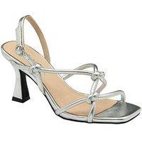 Ravel Patna Knotted Strappy Heeled Sandals - Silver