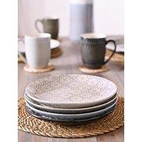 Hestia Retreat Tile Pattern Side Plates &Ndash; Set Of 4