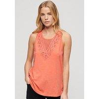 Superdry Jersey Lace Vest - Orange