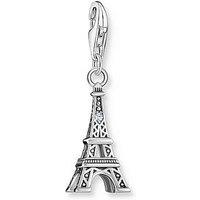 Thomas Sabo Eiffel Tower Charm: 3D Iconic Design, Rich Detail, Cut-Outs, Engraved Lines, White Zirconia Beacon. Mix With Charm Club Pieces