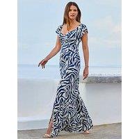 Sosandar Shirred Detail Fit And Flare Dress - Print