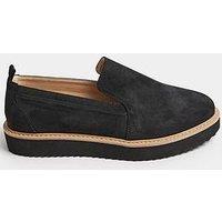 Yours Extra Wide Fit Eva Wedge Slip On Loafer - Black