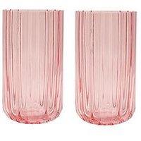 Hestia Scalloped Tall Glass Tumblers - Set Of 2