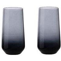 Hestia Set Of 2 Grey Ombre Highball Glasses