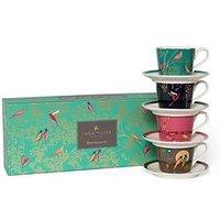 Sara Miller Chelsea Set Of 4 Espresso Cups And Saucers