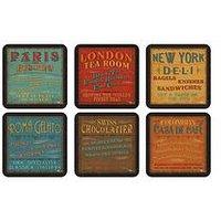 Portmeirion Lunchtime Coasters - Set Of 6