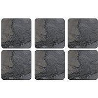 Portmeirion Midnight Slate Coasters - Set Of 6