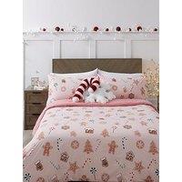 Very Home Christmas Gingerbread Reversible Duvet Cover Set