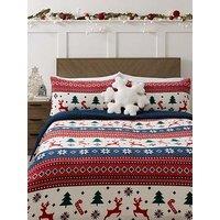 Very Home Christmas Fairisle Navy Duvet Cover Set