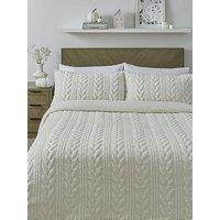 Very Home Cosy Cable Knit Fleece Duvet Cover Set