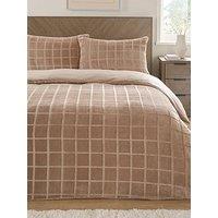 Very Home Check Fleece Duvet Cover Set