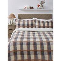 Very Home Boucle Check Fleece Duvet Cover Set