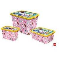 Gabby'S Dollhouse Set Of 3 Storage Boxes