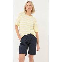 Fatface Sorbet Linen Stripe T-Shirt - Yellow