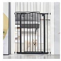 Pawhut Dog Gate Pressure Fit 94Cm Extra Tall, 74-80Cm Wide- Black