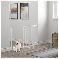 Pawhut Pressure Fit Dog Gate 76H X 75-145W Cm - White
