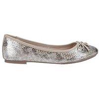 Dune London Hallo Charm Detail Ballet Shoes - Reptile - Print