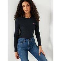 Levi'S Essential Long Sleeve T-Shirt - Caviar - Black