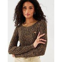 Levi'S Essential Housemark Long-Sleeve Tee - Cheetah Ermine - Brown