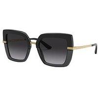 Dolce & Gabbana D&G Black Square Frame Oversized Sunglass