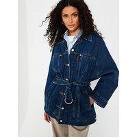 Levi'S Belted Dolman Trucker Denim Jacket - She'S Nice No Dp Blue