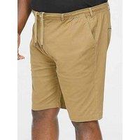 D555 Aries Full Elastic Waist Stretch Shorts - Tobacco