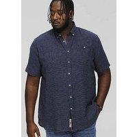 D555 Girton Short Sleeved Lined Shirt - Navy