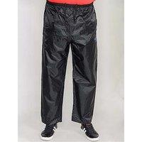 D555 Elba Packaway Weatherproof Rain Over Joggers - Black