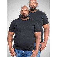 D555 Fenton Pack Of 2 T-Shirts - Black/Black