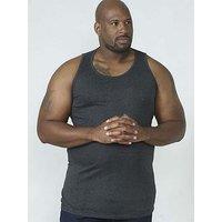 D555 Fabio Muscle Vest - Charcoal Melange