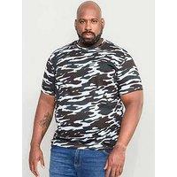 D555 Gaston Camouflage Print T-Shirt - Storm