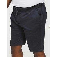 D555 Aries Full Elastic Waist Stretch Shorts - Navy