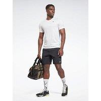 Reebok Mens Training Id Shorts Sleeve Tech Tee - White