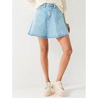 Levi'S Mini Flounce Denim Skirt - Look At Blue