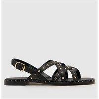 Schuh Thelma Studded Leather Sandal - Black