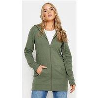 Long Tall Sally Tall Longline Zip Front Hoodie - Green