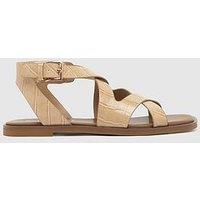 Schuh Tide Croc Flat Sandals - Natural