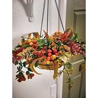Very Home Rose Hip And Berry Pumpkin Hanging Basket