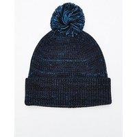 Very Man Textured Bobble Hat - Navy