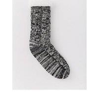 Very Man Borg Lined Textured Slipper Sock - Grey