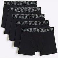 River Island Boys 5 Pack Boxer - Black