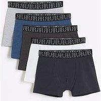 River Island Boys 5 Pack Boxer - Navy