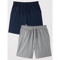 Everyday 2 Pack Loungewear Jersey Short - Navy/Grey Marl